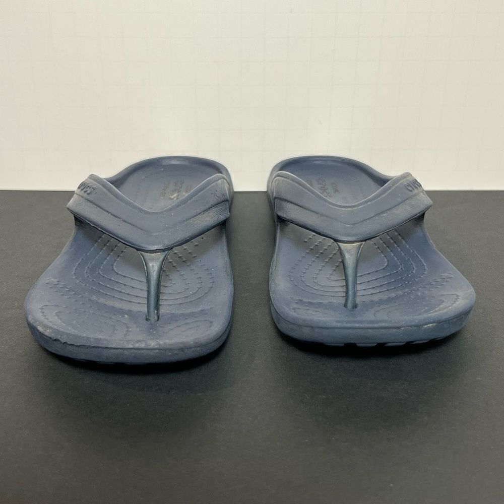 Kids CROCS Baya Navy Blue Flip Flop Sandals / Size 12 C - Picture 2 of 8